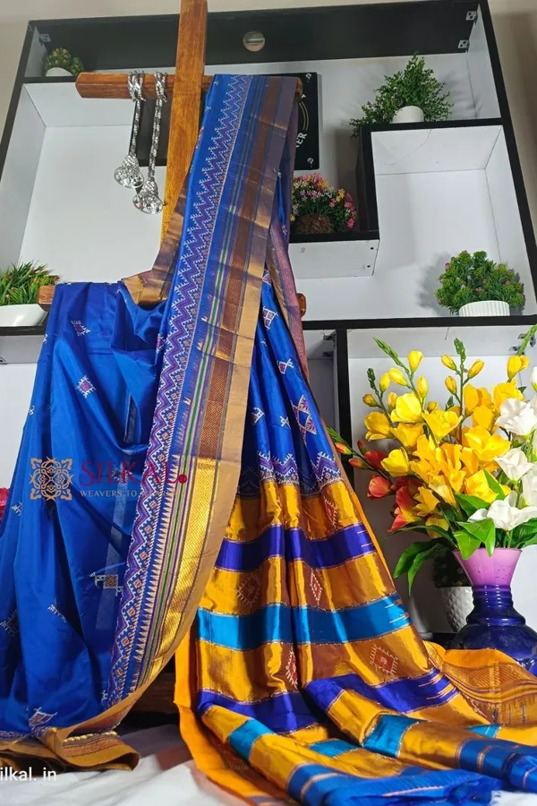 Ilkal_Semi_Silk_With_Kasuti_Saree_Code-_SKL1414