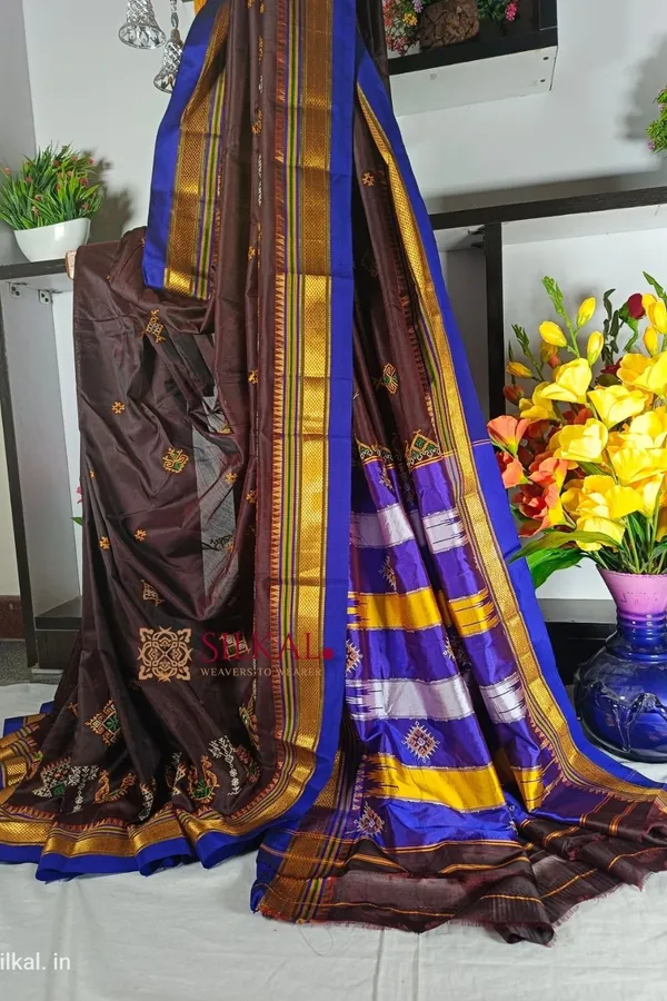 Ilkal_Semi_Silk_With_Kasuti_Saree_Code-_SKL1417