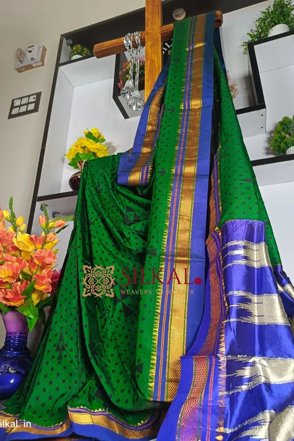 Ilkal_Print_Mercerized_Cotton_Silk_Saree_Saree_Code-_SKL1709