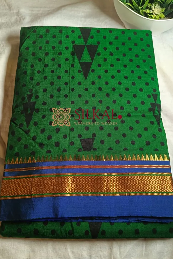Ilkal_Print_Mercerized_Cotton_Silk_Saree_Saree_Code-_SKL1709