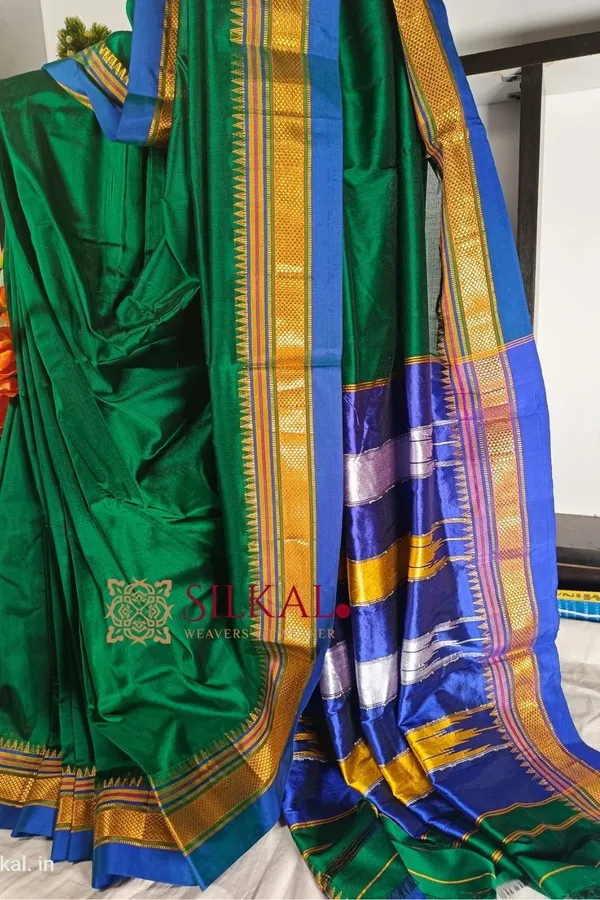 Ilkal_Plain_Mercerized_Silk_Saree_Saree_Code-_SKL1207