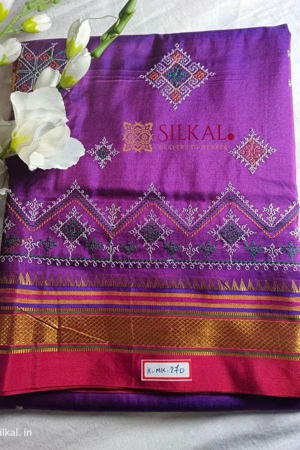 Ilkal_Semi_Silk_With_Kasuti_Saree_Saree_Code-_SKL1688