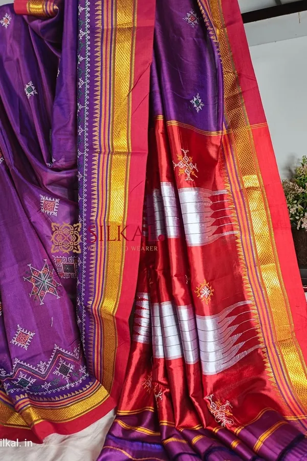 Ilkal_Semi_Silk_With_Kasuti_Saree_Saree_Code-_SKL1688