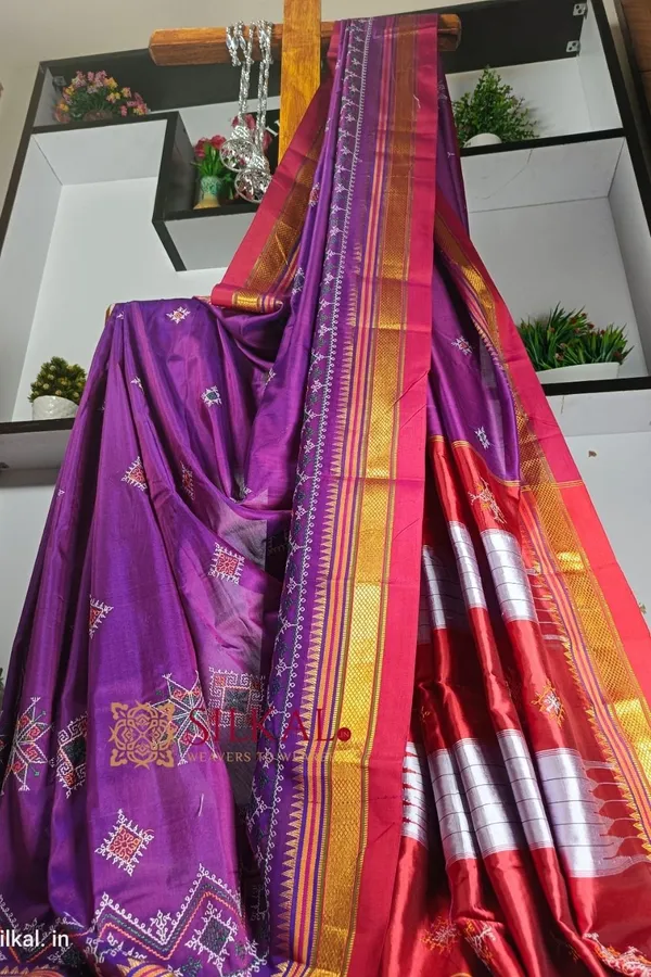 Ilkal_Semi_Silk_With_Kasuti_Saree_Saree_Code-_SKL1688