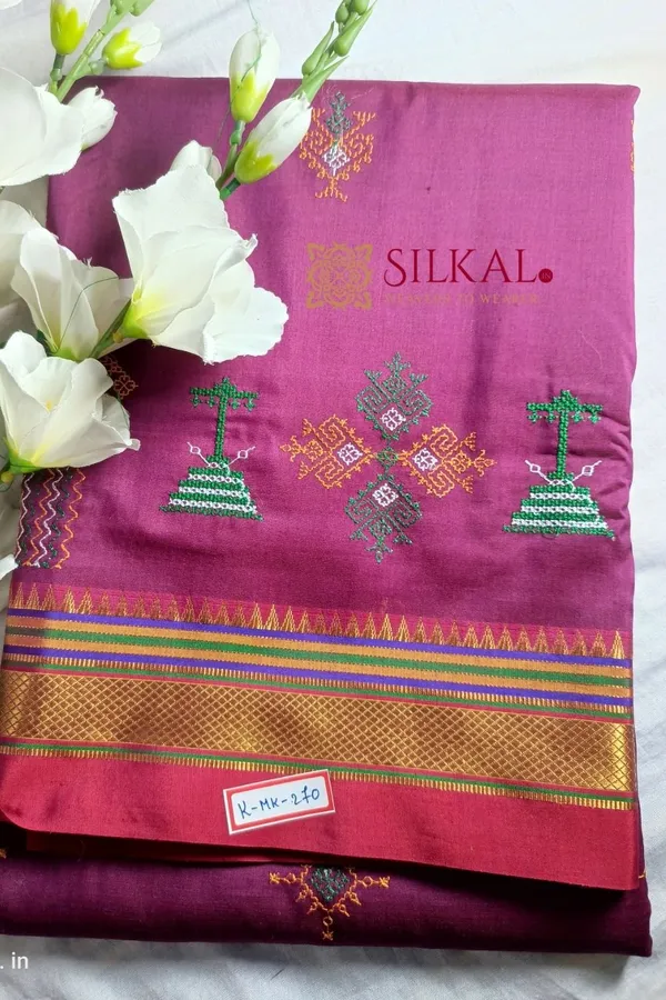Ilkal_Semi_Silk_With_Kasuti_Saree_Saree_Code-_SKL1407