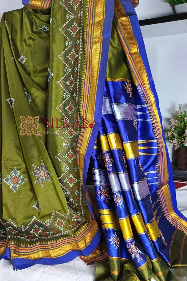 Ilkal_Semi_Silk_With_Kasuti_Saree_Saree_Code-_SKL1408