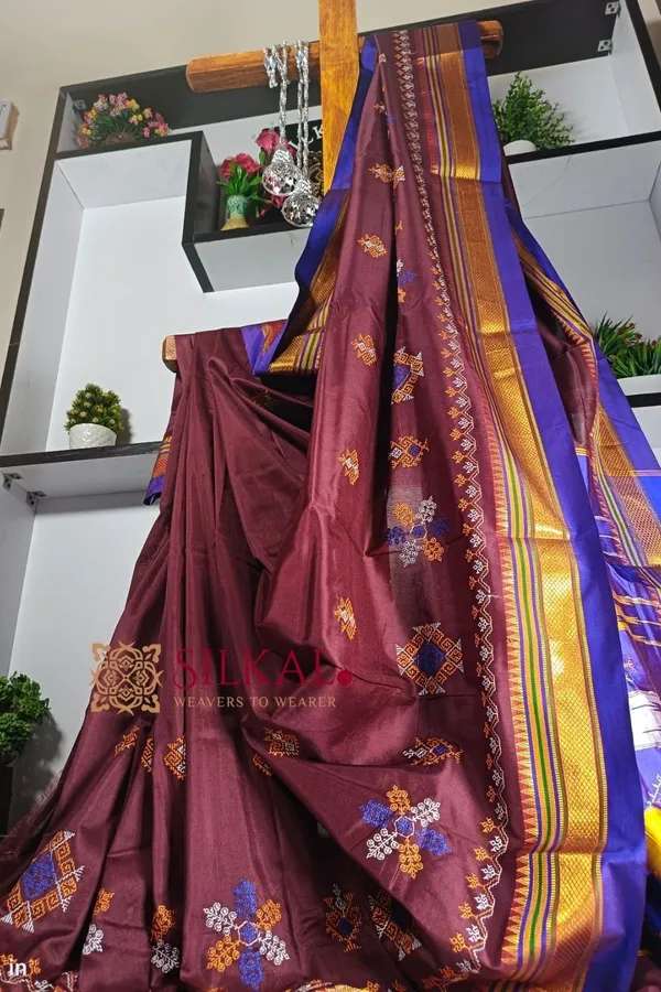 Ilkal_Semi_Silk_With_Kasuti_Saree_Code-_SKL1274