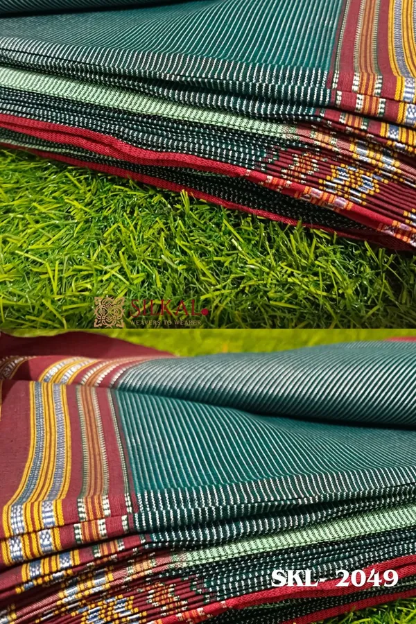 Ilkal_Viscose_Silk_Kaddi_Saree_With_Gomi_Border_Saree_Code-_SKL1215
