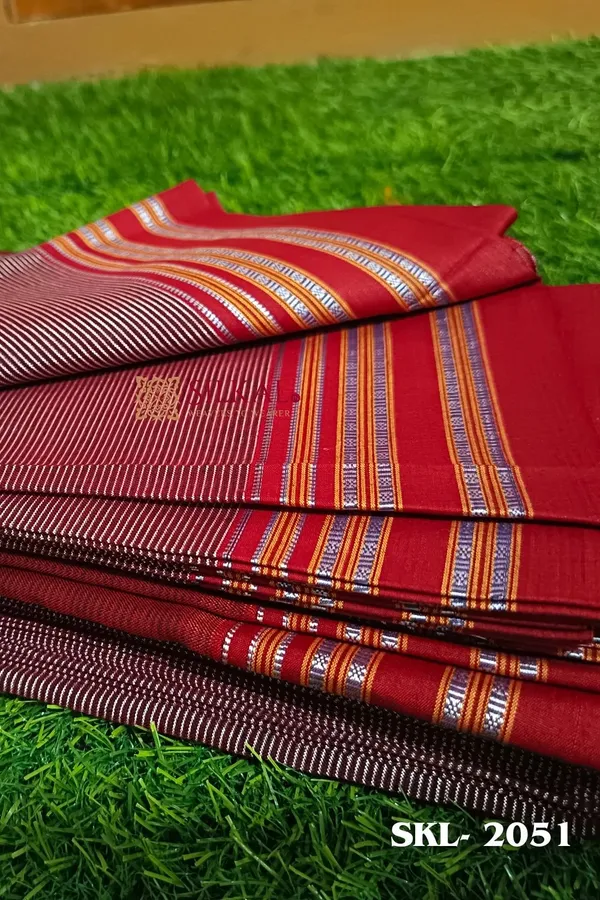 Ilkal_Viscose_Silk_Kaddi_Saree_With_Gomi_Border_Code-_SKL1177