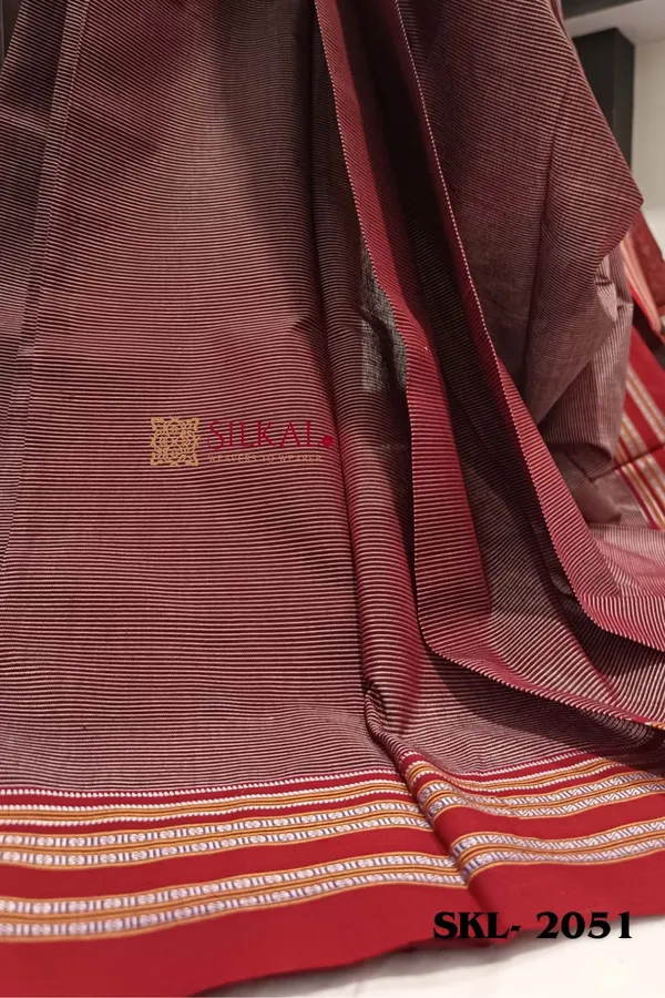 Ilkal_Viscose_Silk_Kaddi_Saree_With_Gomi_Border_Code-_SKL1177