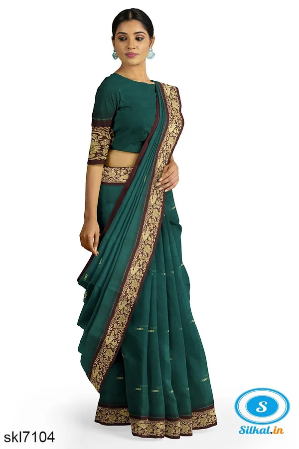 Banahatti_Cotton_Saree_With_Traditional_Border_Saree_Code-_SKL1513