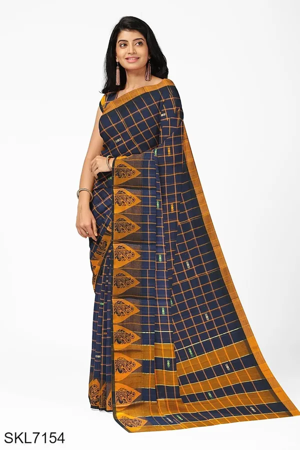 Banahatti_Gopika_Checks_Butta_Saree_Saree_Code-_SKL1553