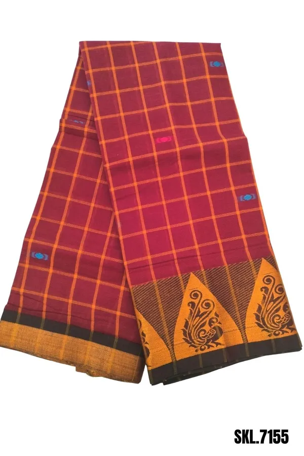Banahatti_Gopika_Checks_Butta_Saree_Saree_Code-_SKL1341