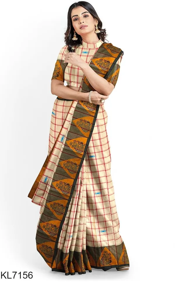 Banahatti_Gopika_Checks_Butta_Saree_Saree_Code-_SKL1344