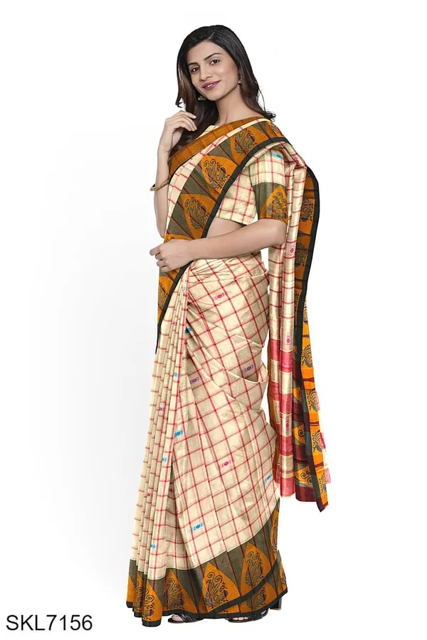 Banahatti_Gopika_Checks_Butta_Saree_Saree_Code-_SKL1344