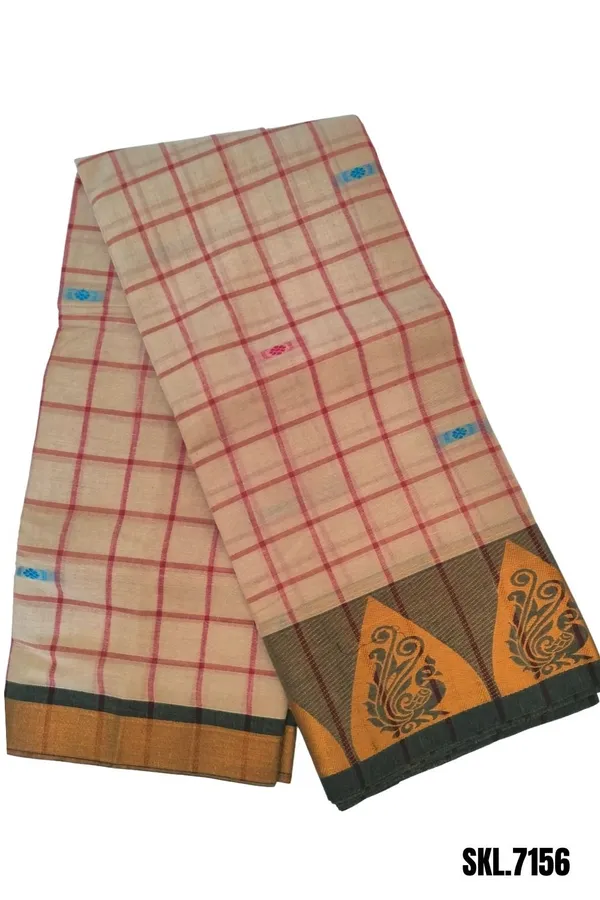 Banahatti_Gopika_Checks_Butta_Saree_Saree_Code-_SKL1344