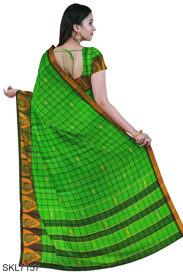 Banahatti_Gopika_Checks_Butta_Saree_Saree_Code-_SKL1549