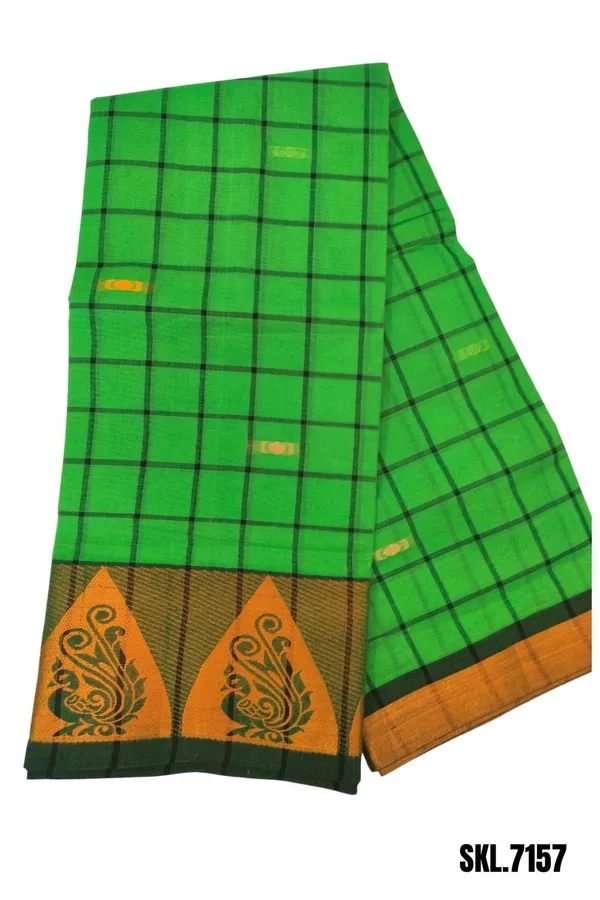 Banahatti_Gopika_Checks_Butta_Saree_Saree_Code-_SKL1549