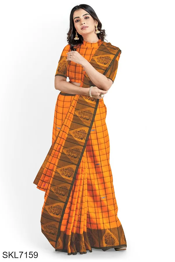 Banahatti_Gopika_Checks_Butta_Saree_Saree_Code-_SKL1550