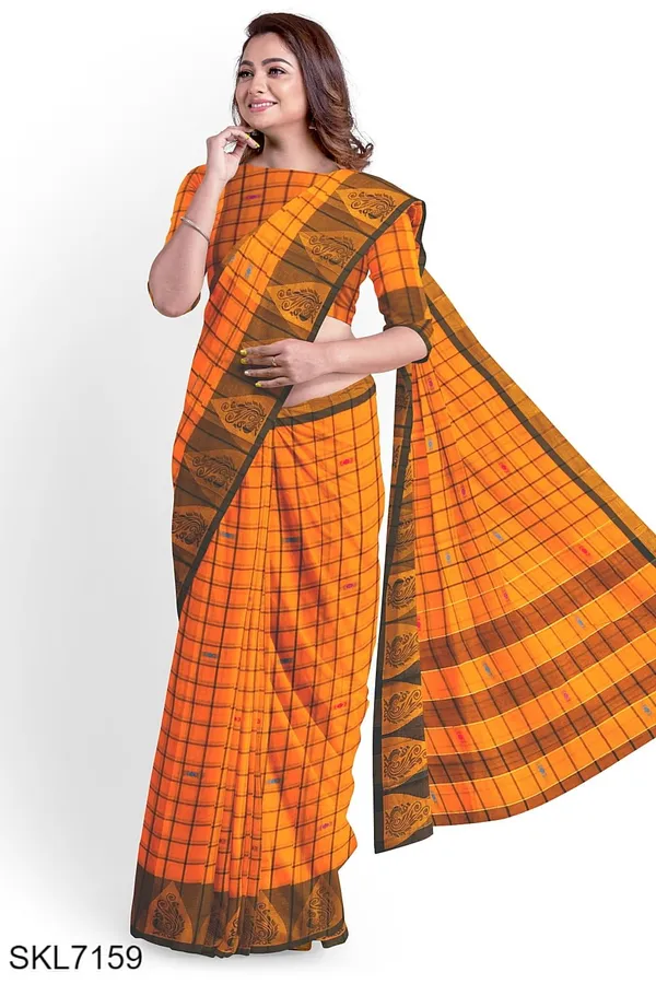 Banahatti_Gopika_Checks_Butta_Saree_Saree_Code-_SKL1550