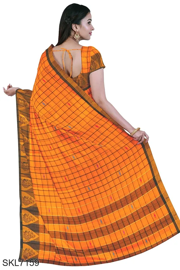 Banahatti_Gopika_Checks_Butta_Saree_Saree_Code-_SKL1550