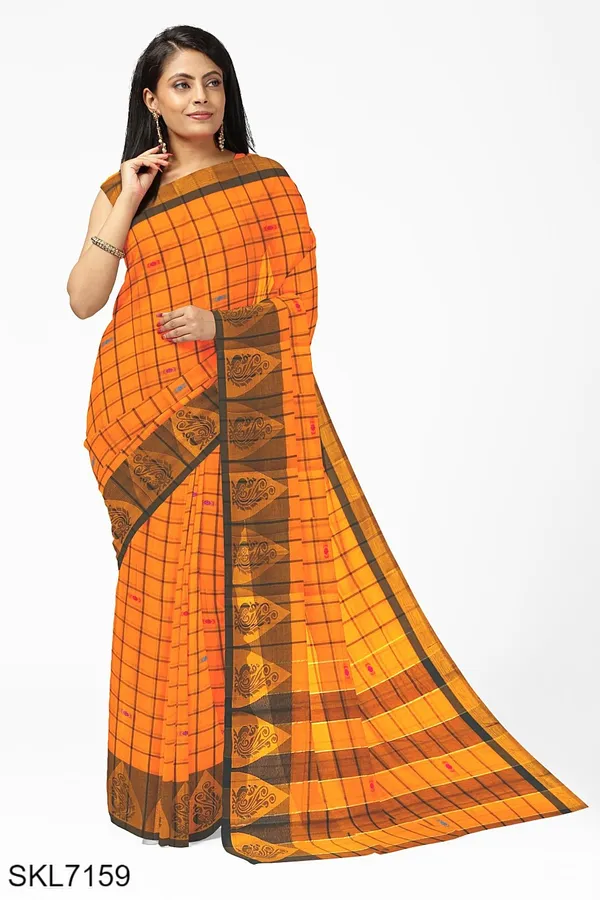 Banahatti_Gopika_Checks_Butta_Saree_Saree_Code-_SKL1550