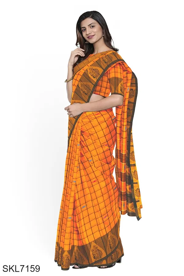 Banahatti_Gopika_Checks_Butta_Saree_Saree_Code-_SKL1550