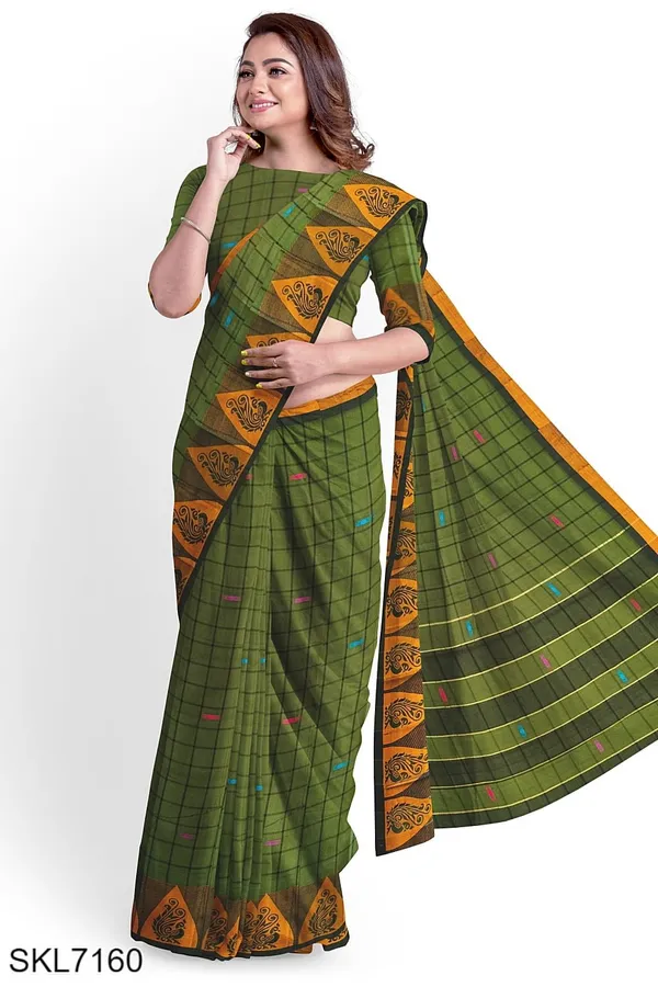 Banahatti_Gopika_Checks_Butta_Saree_Saree_Code-_SKL1552