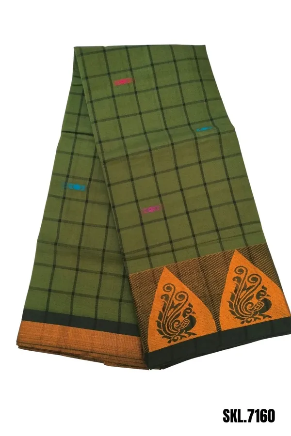Banahatti_Gopika_Checks_Butta_Saree_Saree_Code-_SKL1552