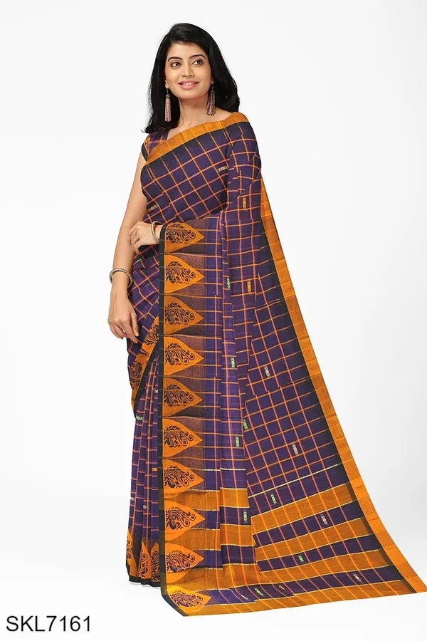 Banahatti_Gopika_Checks_Butta_Saree_Saree_Code-_SKL1345