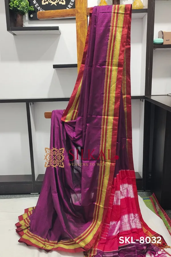 Ilkal_Mercerized_Cotton_Saree_Saree_Code-_SKL1219