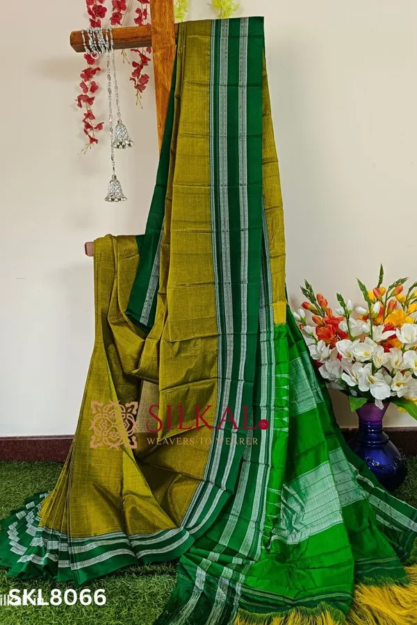 Ilkal_Handloom_Viscose_Silk_Gayatri_Border_Saree_Saree_Code-_SKL1057
