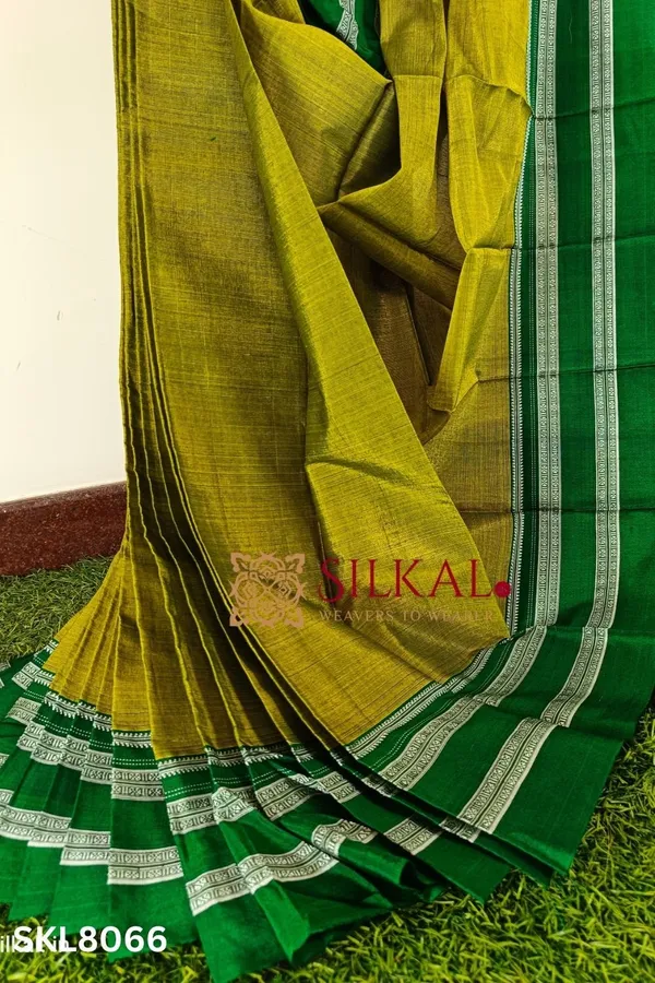 Ilkal_Handloom_Viscose_Silk_Gayatri_Border_Saree_Saree_Code-_SKL1057