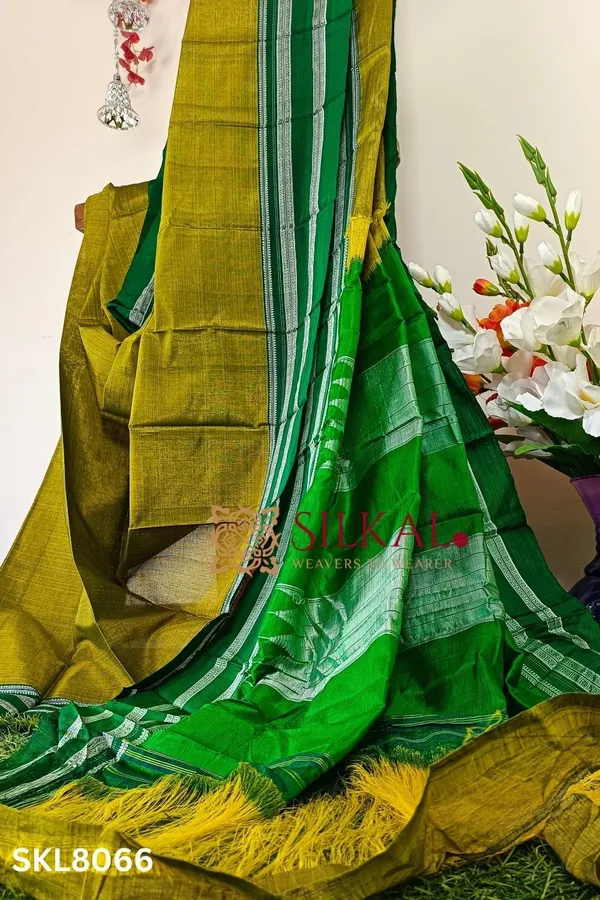 Ilkal_Handloom_Viscose_Silk_Gayatri_Border_Saree_Saree_Code-_SKL1057