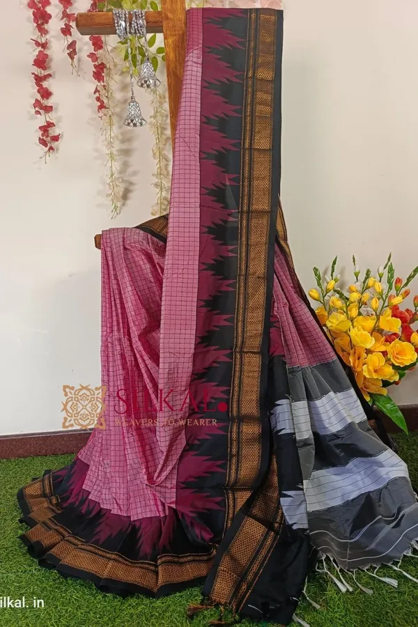 Ilkal_Checks_Chaduranga_Saree_Saree_Code-_SKL1075
