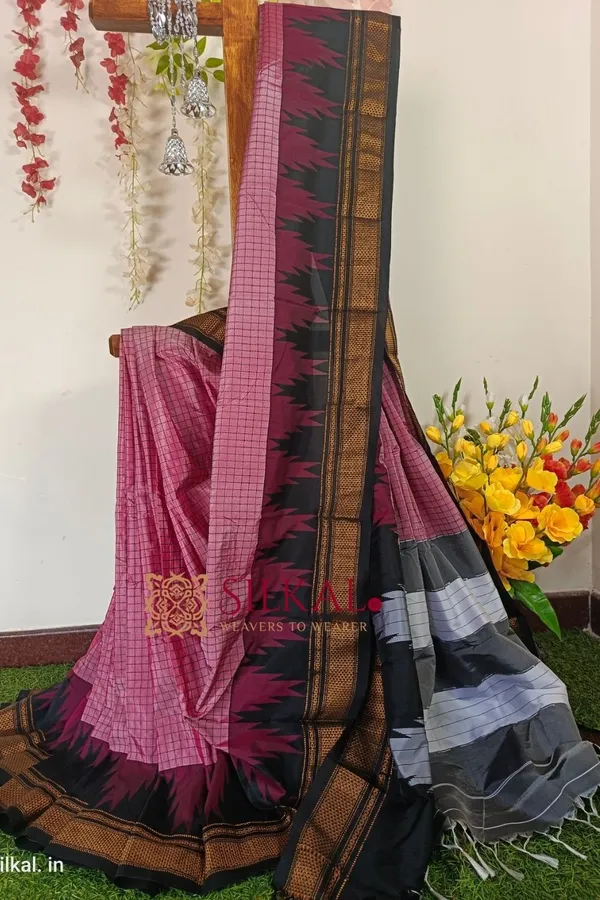 Ilkal_Checks_Chaduranga_Saree_Saree_Code-_SKL1075