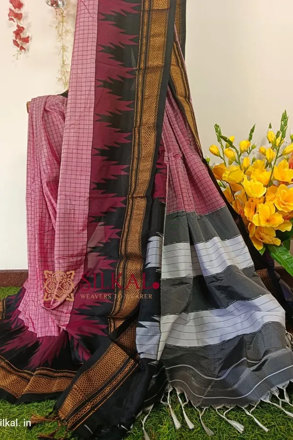 Ilkal_Checks_Chaduranga_Saree_Saree_Code-_SKL1075