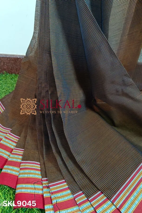 Ilkal_Viscose_Silk_Kaddi_Saree_With_Gomi_Border_Code-_SKL1268
