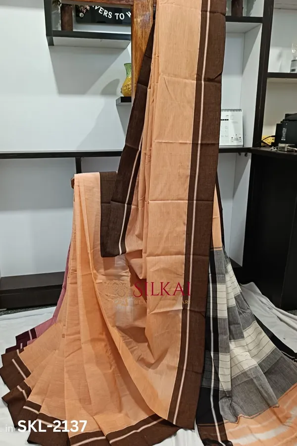 Patteda_Anchu_Pure_Cotton_Saree_Saree_Code-_SKL1597