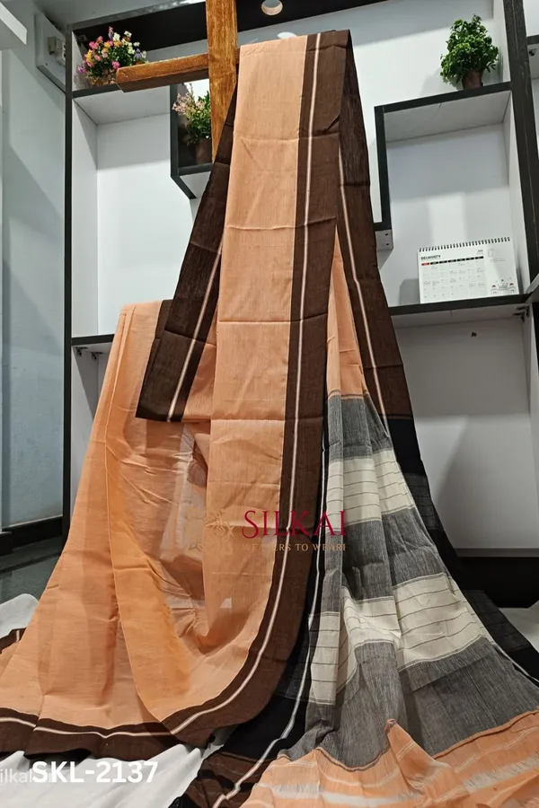 Patteda_Anchu_Pure_Cotton_Saree_Saree_Code-_SKL1597