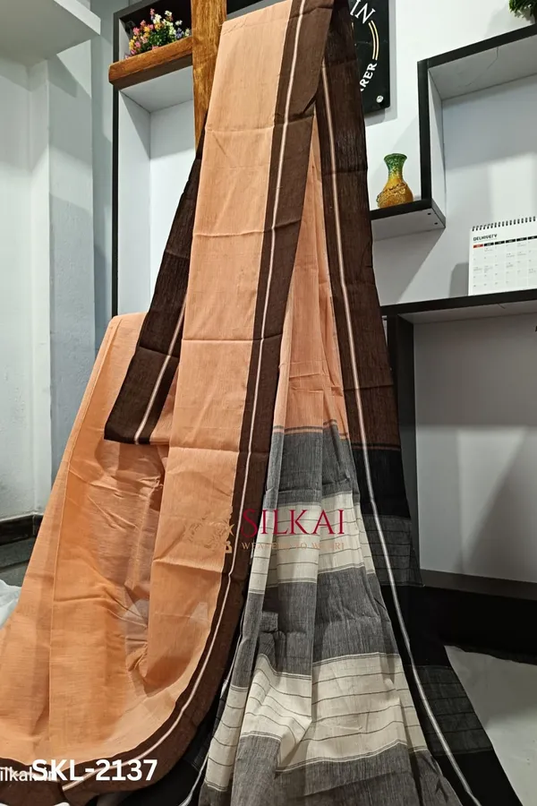 Patteda_Anchu_Pure_Cotton_Saree_Saree_Code-_SKL1597