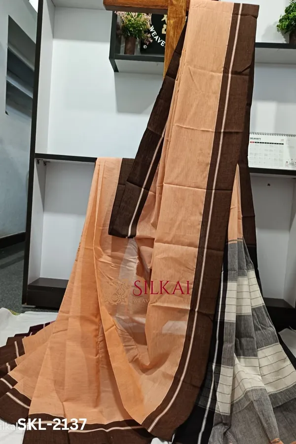 Patteda_Anchu_Pure_Cotton_Saree_Saree_Code-_SKL1597