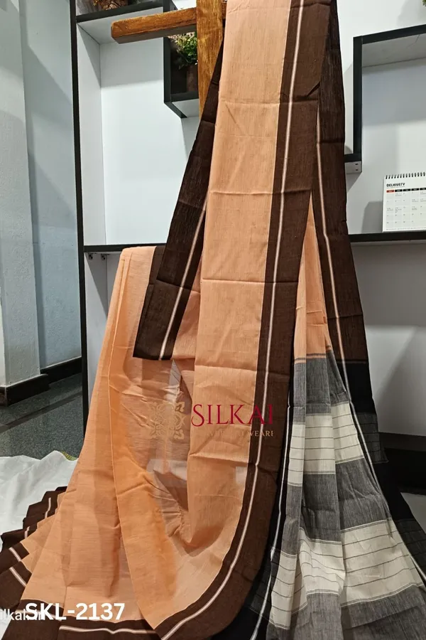 Patteda_Anchu_Pure_Cotton_Saree_Saree_Code-_SKL1597