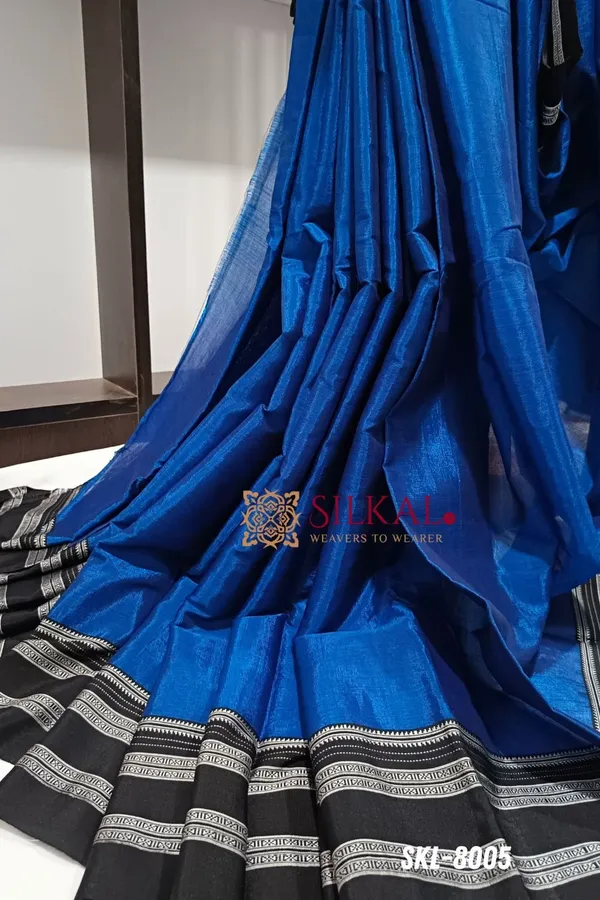 Ilkal_Handloom_Viscose_Silk_Gayatri_Border_Saree_Code-_SKL1051