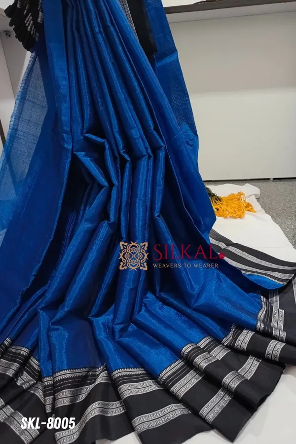 Ilkal_Handloom_Viscose_Silk_Gayatri_Border_Saree_Code-_SKL1051