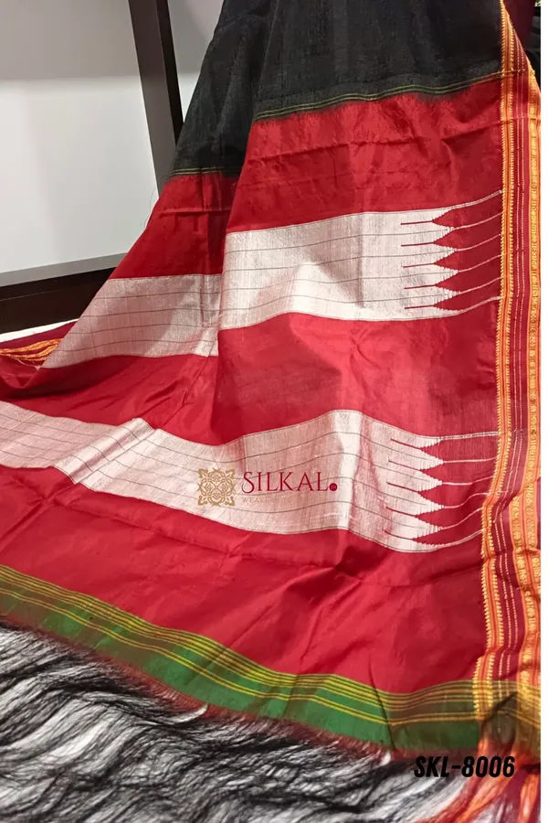 Ilkal_Handloom_Viscose_Silk_Gayatri_Border_Saree_Saree_Code-_SKL1256