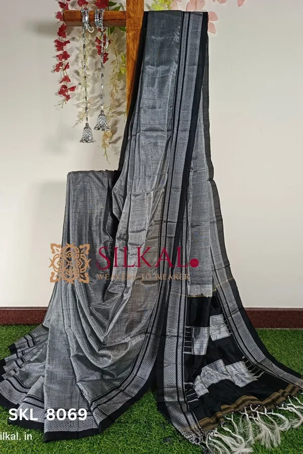 Ilkal_Handloom_Cotton_Silk_Chikki_Border_Saree_Saree_Code-_SKL1509
