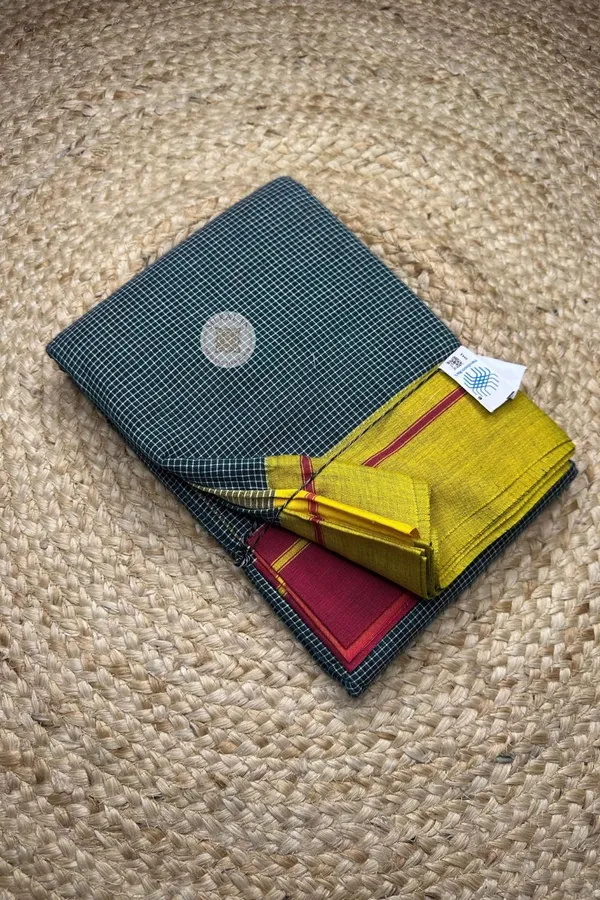 Patteda_Anchu_Pure_Cotton_Handloom_Saree_Saree_Code-_SKL1083