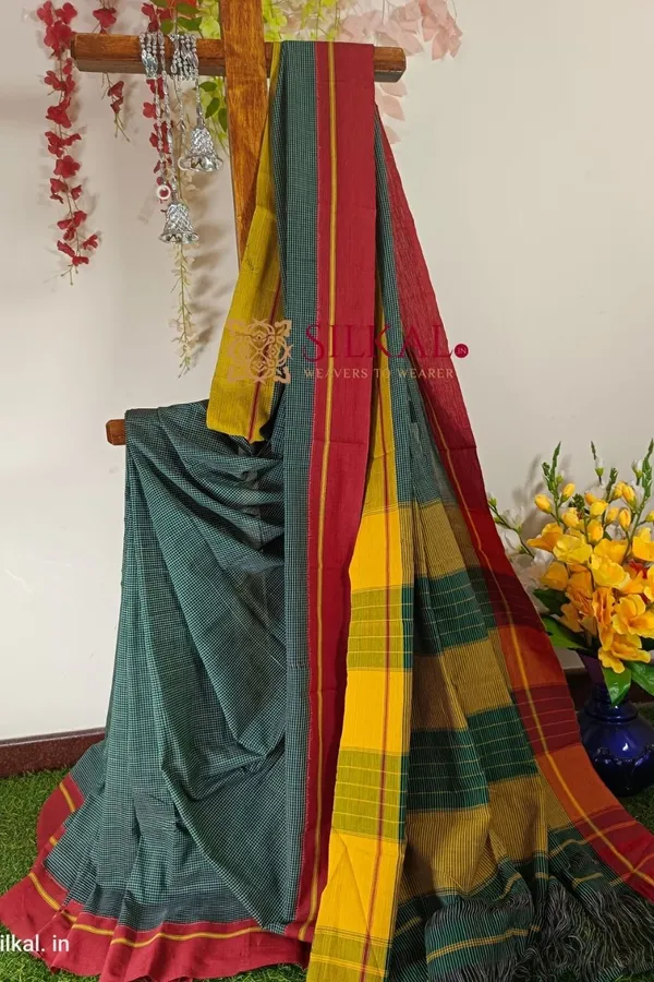 Patteda_Anchu_Pure_Cotton_Handloom_Saree_Saree_Code-_SKL1083