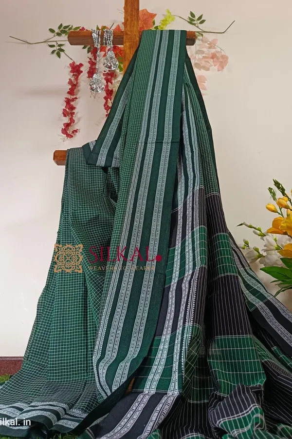 Patteda_Anchu_Pure_Cotton_Handloom_Saree_Saree_Code-_SKL1084